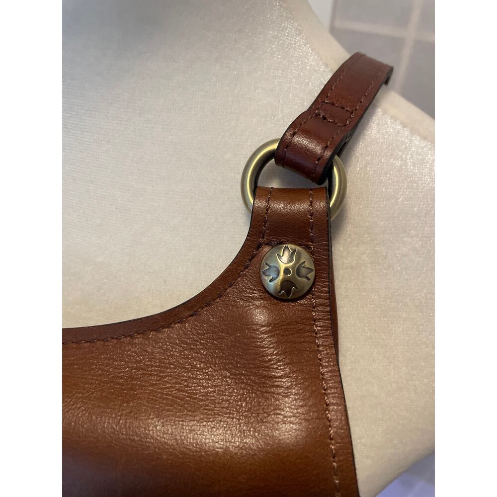 Patricia Nash Leather Crossbody Bag Cognac Brown Boho Equestrian Western Classic - Picture 6 of 7